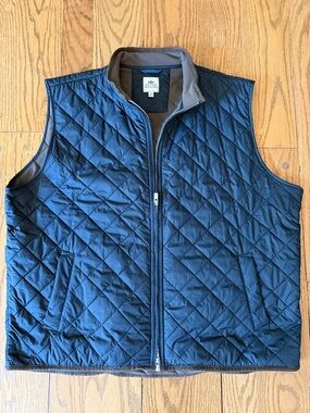 Peter Millar Quilted Navy Blue Men's Vest